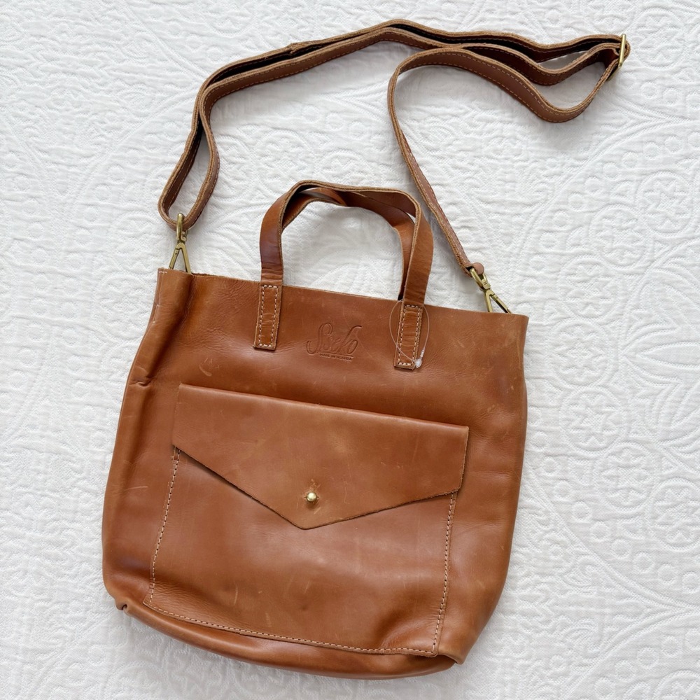 Sseko Designs Handmade Leather Tote‎ w/ Crossbody Strap